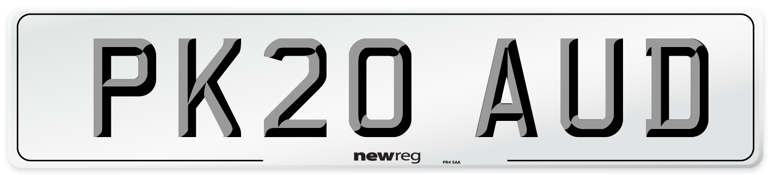 PK20 AUD Number Plate from New Reg